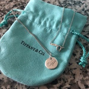 Tiffany & Co. Letter “A” pendant necklace